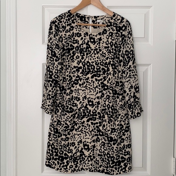 J. Crew Jules Shift Dress in Snowcat Print Size 0 - Picture 4 of 8